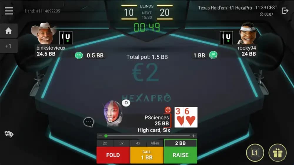 Unibet Poker lobby screenshot